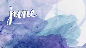 June Watercolor Aesthetic Background Wallpaper