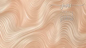 June Wavy Sand Aesthetic Calendar Background Wallpaper