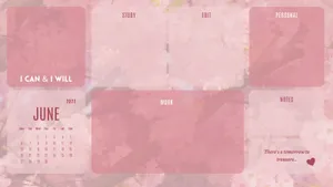 June2022 Aesthetic Planner Background Wallpaper