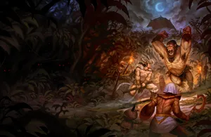Jungle_ Encounter_ Fantasy_ Artwork Wallpaper