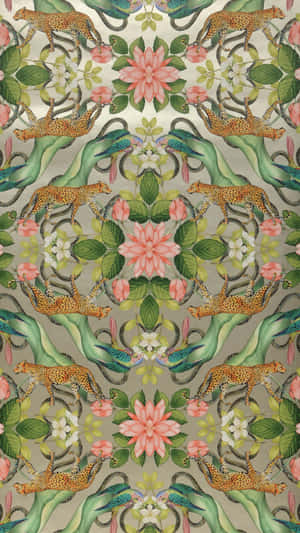 Jungle Print Floral Harmony Wallpaper