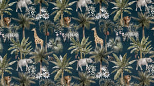 Jungle Print Pattern Wallpaper