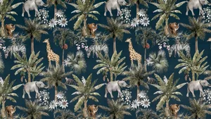 Jungle Print Pattern Wallpaper