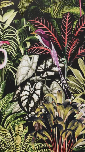 Jungle Print Tropical Foliage Wallpaper