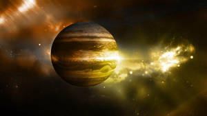 Jupiter In Yellow Light Wallpaper