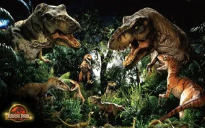 Jurassic Park Wild Dinosaurs Wallpaper