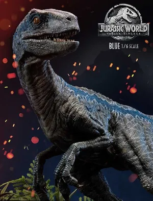 Jurassic World Blue Velociraptor Model Wallpaper