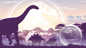 Jurassic World Purple Art Wallpaper