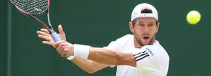 Jurgen Melzer In Green Background Wallpaper