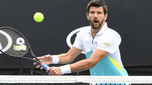 Jurgen Melzer Looking At The Ball Wallpaper