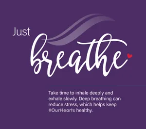 Just Breathe Health Quote Wallpaper