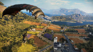 Just Cause3 Parachuting Over Medici Wallpaper