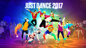 Just Dance 2017 Dancers On Piano Floor Wallpaper