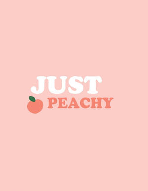 Just Peachy Peach Color Aesthetic With Fruit Wallpaper