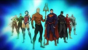 Justice League Assembles In Throne Of Atlantis Wallpaper