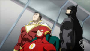 Justice League Members In Action During The Throne Of Atlantis Story Arc Wallpaper