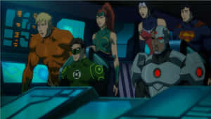 Justice League Team Unites In Throne Of Atlantis Wallpaper