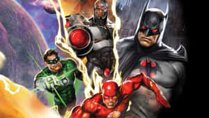 Justice League The Flashpoint Paradox Action Scene Wallpaper