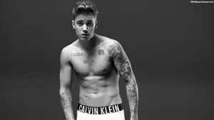 Justin Bieber In Calvin Klein Wallpaper