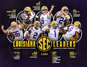 Justin Jefferson Louisiana Leaders Poster Wallpaper