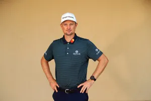 Justin Rose With Hands On His Waist Wallpaper