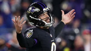 Justin Tucker Baltimore Ravens Kicker Gesture Wallpaper