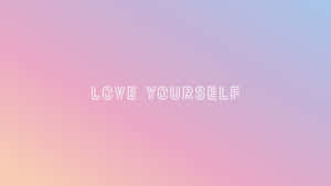 Justine Bieber Love Yourself Desktop Pink Aesthetic Wallpaper