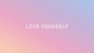 Justine Bieber Love Yourself Desktop Pink Aesthetic Wallpaper