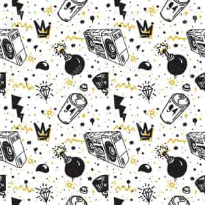 Juvenile Pattern Art Wallpaper