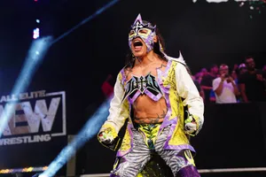 Juventud Guerrera Wearing Luchador Outfit At Aew Wallpaper
