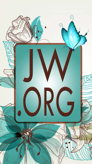 Jworg Logo With A Butterfly And Flowers Wallpaper