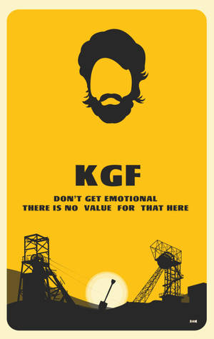 K.g.f 2 Yellow Art Wallpaper