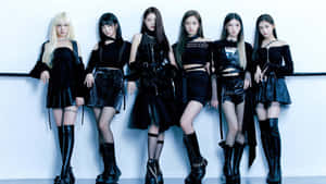 K Pop Group Black Ensemble Wallpaper