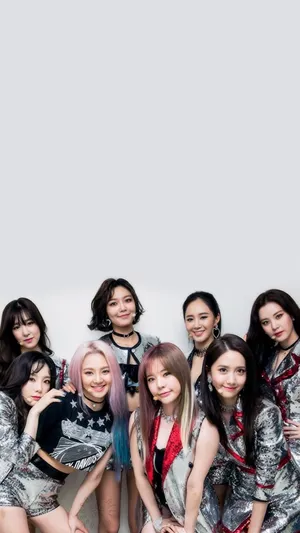 K Pop Group Glitter Outfits Wallpaper