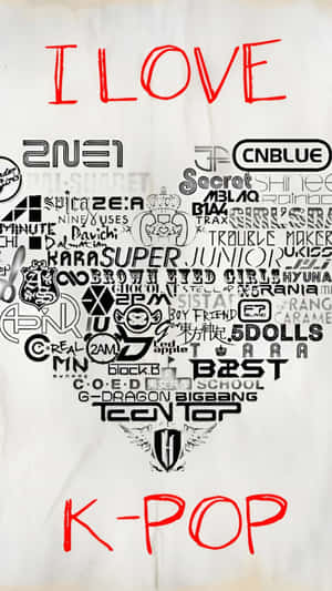 K Pop Love Heart Wallpaper