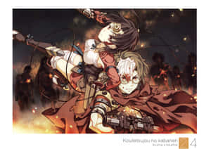 Kabaneri Battle Scene Ikomaand Mumei Wallpaper