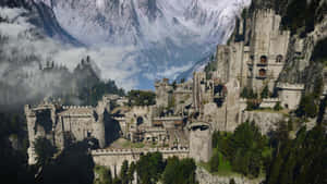 Kaer_ Morhen_ Fortress_ Aerial_ View Wallpaper