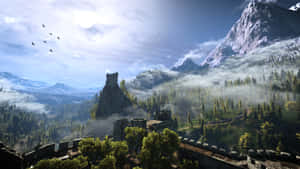 Kaer_ Morhen_ Valley_ View Wallpaper