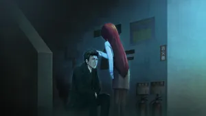 Kagari Shiina From Steins;gate 0 Sitting Under Cherry Blossoms Wallpaper