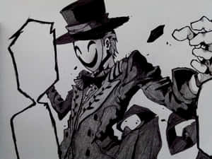 Kagetane_ Hiruko_ Black_ Bullet_ Sketch Wallpaper