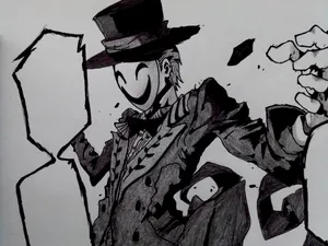 Kagetane_ Hiruko_ Black_ Bullet_ Sketch Wallpaper