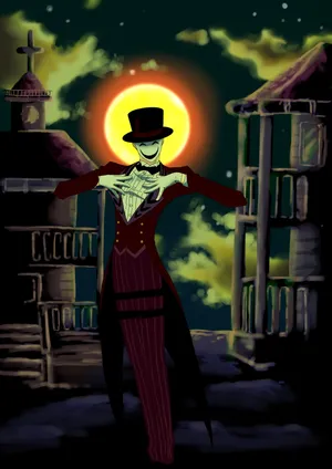 Kagetane Hiruko Moonlit Smile Wallpaper