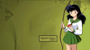 Kagome Higurashi In A Serene Landscape Wallpaper