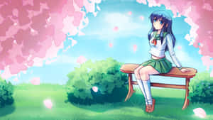 Kagome Higurashi In A Stunning Pose Wallpaper