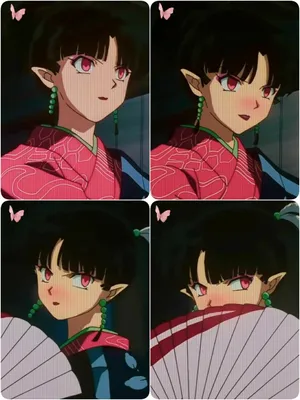 Kagura From Inuyasha Cornered In Battle Wallpaper