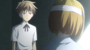 Kaguraand Kyo Conversation Anime Scene Wallpaper