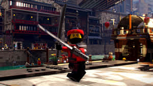 Kai Holding Katana In The Lego Ninjago Movie Wallpaper