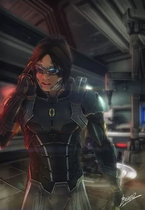 Kai Leng, The Notorious Cerberus Assassin In Action Wallpaper