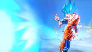 Kaioken Goku Firing Kamehameha Wave Wallpaper