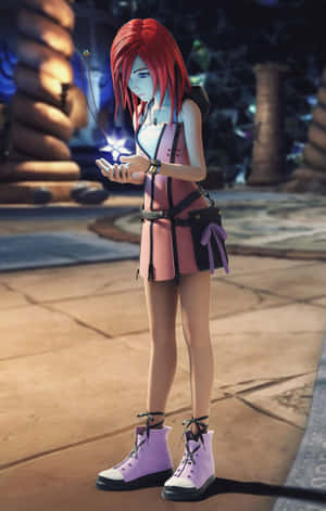 Kairi With Ocean Background In Kingdom Hearts Wallpaper